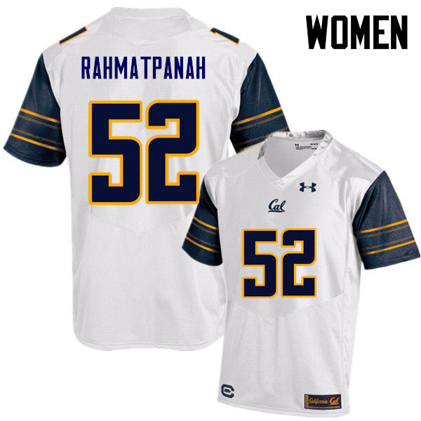 Women #52 Arwin Rahmatpanah Cal Bears (California Golden Bears College) Football Jerseys Sale-White - Click Image to Close